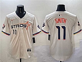 Men's Houston Astros #11 Cam Smith Cream 2025 City Connect With Texas Patch Limited Stitched Jersey,baseball caps,new era cap wholesale,wholesale hats